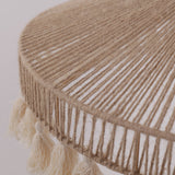 Fitting LED | Boho Rattan Pendant Light with Fringe for Warm Natural Lighting