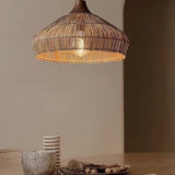 Fitting LED | Boho Woven Rattan Pendant Light for Warm Natural Ambient Lighting