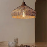 Fitting LED | Boho Woven Rattan Pendant Light for Warm Natural Ambient Lighting