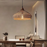 Fitting LED | Boho Woven Rattan Pendant Light for Warm Natural Ambient Lighting