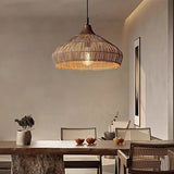 Fitting LED | Boho Woven Rattan Pendant Light for Warm Natural Ambient Lighting