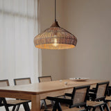 Fitting LED | Boho Woven Rattan Pendant Light for Warm Natural Ambient Lighting