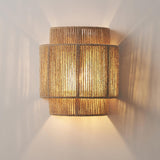 Fitting LED | Boho Woven Rope Wall Sconce for Warm Natural Lighting