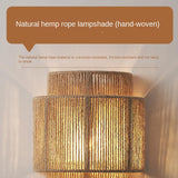 Fitting LED | Boho Woven Rope Wall Sconce for Warm Natural Lighting