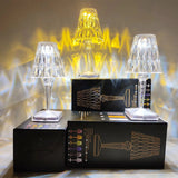 Fitting LED | Crystal LED Table Lamp Rechargeable Touch Dimmable