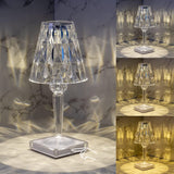 Fitting LED | Crystal LED Table Lamp Rechargeable Touch Dimmable