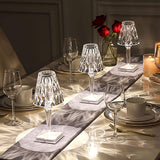 Fitting LED | Crystal LED Table Lamp Rechargeable Touch Dimmable