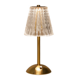 Fitting LED | Crystal Pleated LED Table Lamp Modern Gold Bedside Light