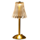 Fitting LED | Crystal Pleated LED Table Lamp Modern Gold Bedside Light