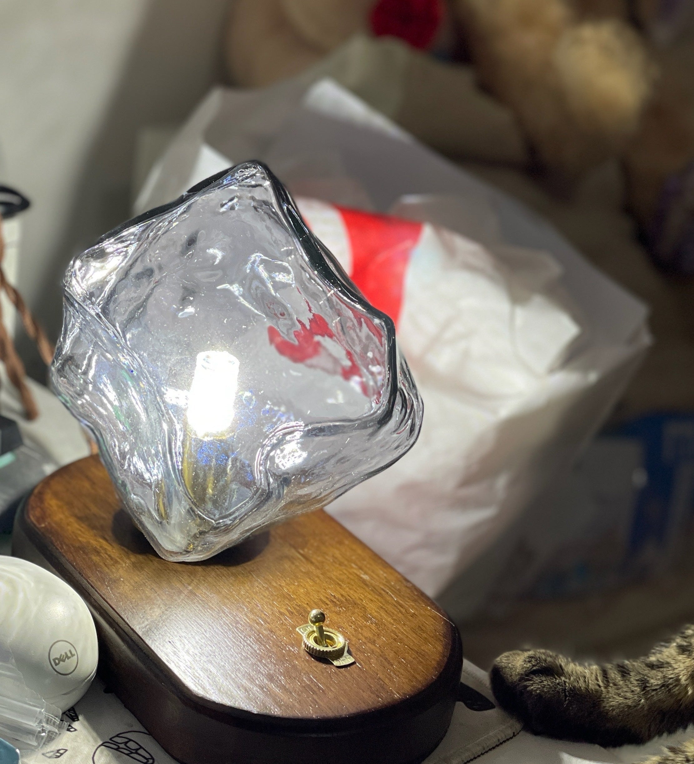 Fitting LED | Crystal Stone LED Table Lamp Modern Decorative Bedside Light