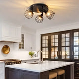 Fitting LED | Industrial Cage LED Ceiling Light Vintage Flush Mount Lamp