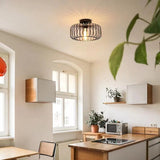 Fitting LED | Industrial Cage LED Ceiling Light Vintage Flush Mount Lamp