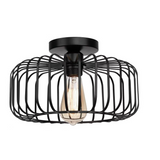 Fitting LED | Industrial Cage LED Ceiling Light Vintage Flush Mount Lamp