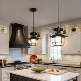 Fitting LED | Industrial Cage LED Pendant Light Vintage Hanging Ceiling Lamp