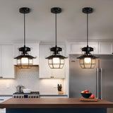 Fitting LED | Industrial Cage LED Pendant Light Vintage Hanging Ceiling Lamp