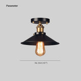 Fitting LED | Industrial Vintage LED Ceiling Light Metal Flush Mount Lamp