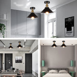 Fitting LED | Industrial Vintage LED Ceiling Light Metal Flush Mount Lamp