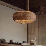 Fitting LED | Large Woven Rattan LED Pendant Light Boho Hanging Ceiling Lamp