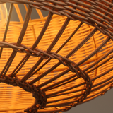 Fitting LED | Large Woven Rattan LED Pendant Light Boho Hanging Ceiling Lamp