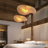 Fitting LED | Large Woven Rattan LED Pendant Light Natural Hanging Ceiling Lamp
