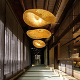 Fitting LED | Large Woven Rattan LED Pendant Light Natural Hanging Ceiling Lamp
