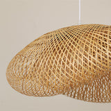 Fitting LED | Large Woven Rattan LED Pendant Light Natural Hanging Ceiling Lamp