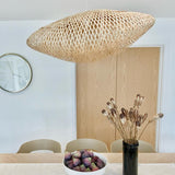 Fitting LED | Large Woven Rattan LED Pendant Light Natural Hanging Ceiling Lamp