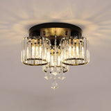 Fitting LED | Luxury Crystal LED Ceiling Chandelier Modern Flush Mount Light