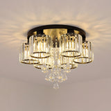Fitting LED | Luxury Crystal LED Ceiling Chandelier Modern Flush Mount Light