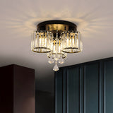 Fitting LED | Luxury Crystal LED Ceiling Chandelier Modern Flush Mount Light