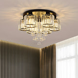 Fitting LED | Luxury Crystal LED Ceiling Chandelier Modern Flush Mount Light
