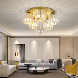 Fitting LED | Luxury Crystal LED Ceiling Chandelier Modern Flush Mount Light