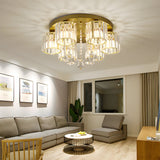 Fitting LED | Luxury Crystal LED Ceiling Chandelier Modern Flush Mount Light