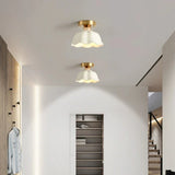 Fitting LED | Minimalist Flower Glass Ceiling Light for Soft Ambient Lighting