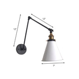 Fitting LED | Modern Adjustable Arm Wall Lamp for Industrial Accent Lighting