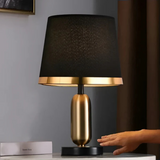 Fitting LED | Modern Black Gold Table Lamp Elegant Bedside LED Light