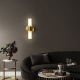 Fitting LED | Modern Brass Wall Sconce with Frosted Glass for Elegant Lighting