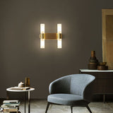 Fitting LED | Modern Brass Wall Sconce with Frosted Glass for Elegant Lighting