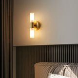 Fitting LED | Modern Brass Wall Sconce with Frosted Glass for Elegant Lighting