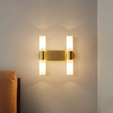 Fitting LED | Modern Brass Wall Sconce with Frosted Glass for Elegant Lighting
