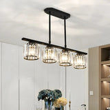 Fitting LED | Modern Crystal LED Linear Pendant Light Dining Table Ceiling Lamp