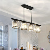 Fitting LED | Modern Crystal LED Linear Pendant Light Dining Table Ceiling Lamp