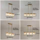 Fitting LED | Modern Crystal LED Linear Pendant Light Dining Table Ceiling Lamp