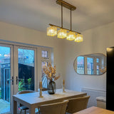 Fitting LED | Modern Crystal LED Linear Pendant Light Dining Table Ceiling Lamp