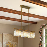 Fitting LED | Modern Crystal LED Linear Pendant Light Dining Table Ceiling Lamp