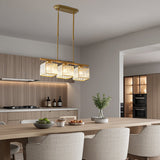 Fitting LED | Modern Crystal LED Linear Pendant Light Dining Table Ceiling Lamp
