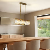 Fitting LED | Modern Crystal LED Linear Pendant Light Dining Table Ceiling Lamp