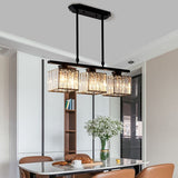 Fitting LED | Modern Crystal LED Linear Pendant Light Dining Table Ceiling Lamp