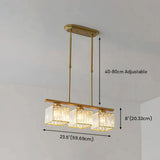 Fitting LED | Modern Crystal LED Linear Pendant Light Dining Table Ceiling Lamp