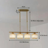 Fitting LED | Modern Crystal LED Linear Pendant Light Dining Table Ceiling Lamp